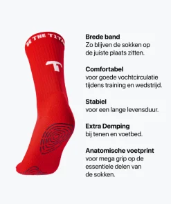 T1TAN Sokken^Grip Socks - rood
