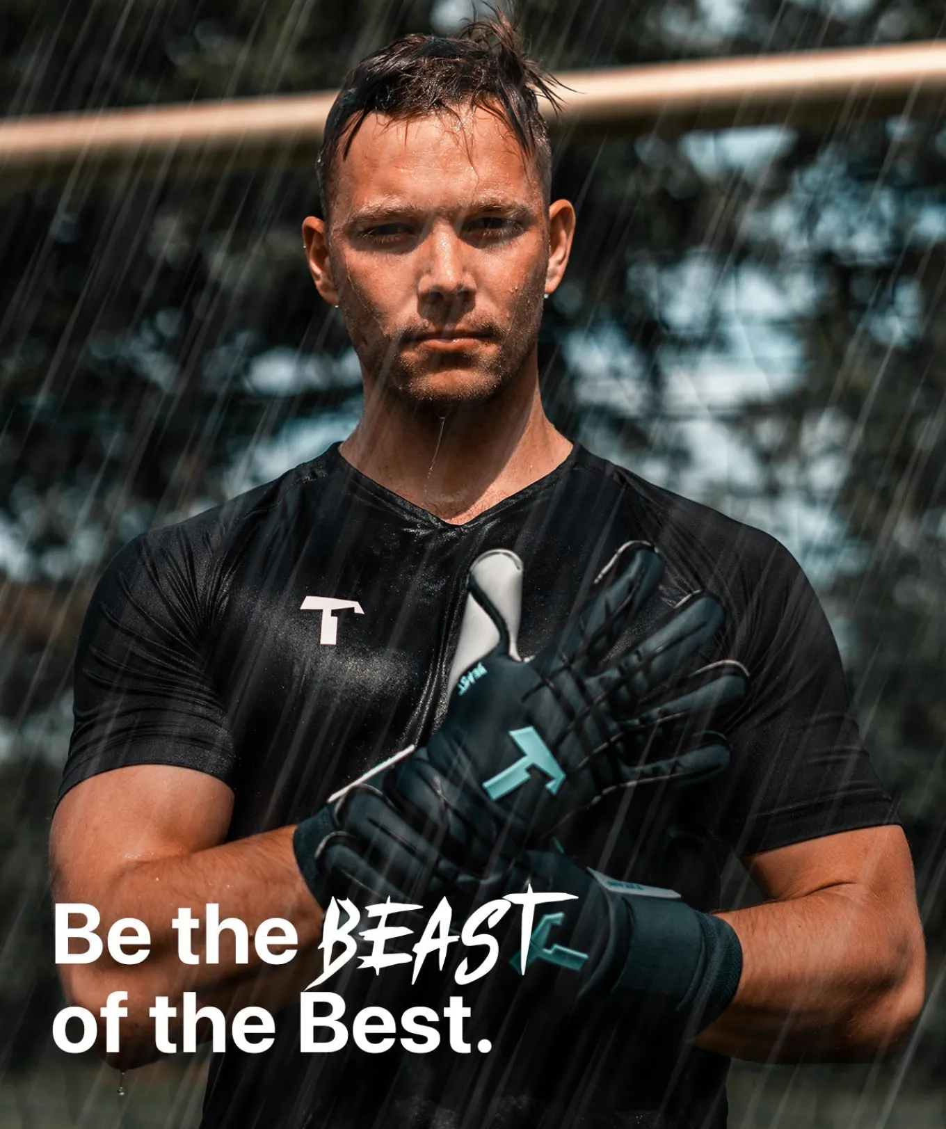 T1TAN Met Fingersave | Keepershandschoenen Voor Kinderen^Petrol Beast Junior Pro 3.0 (FP)