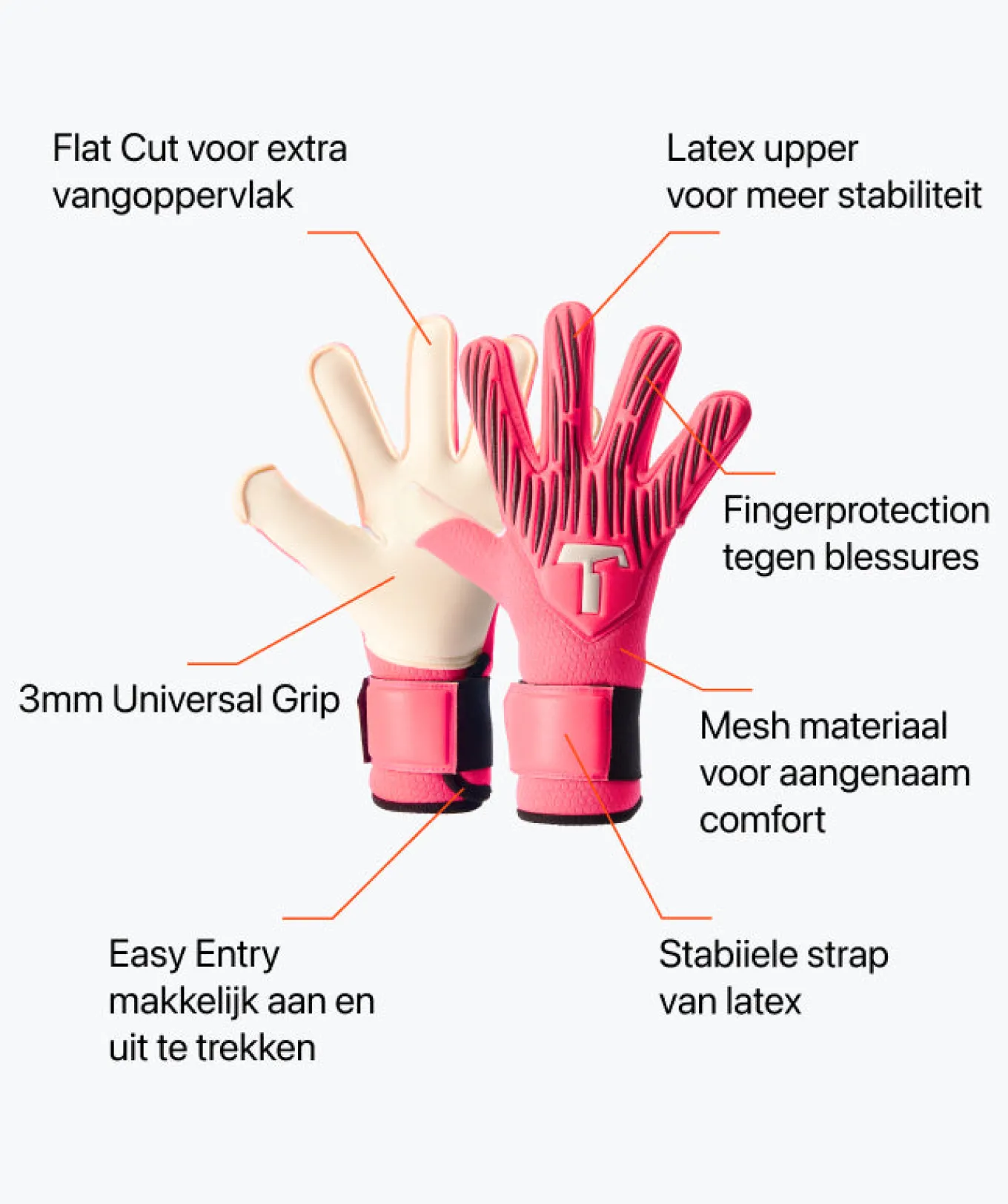 T1TAN Rebel Collectie | Met Fingersave^Rebel 2.0 Fluo Pink Junior (FP)