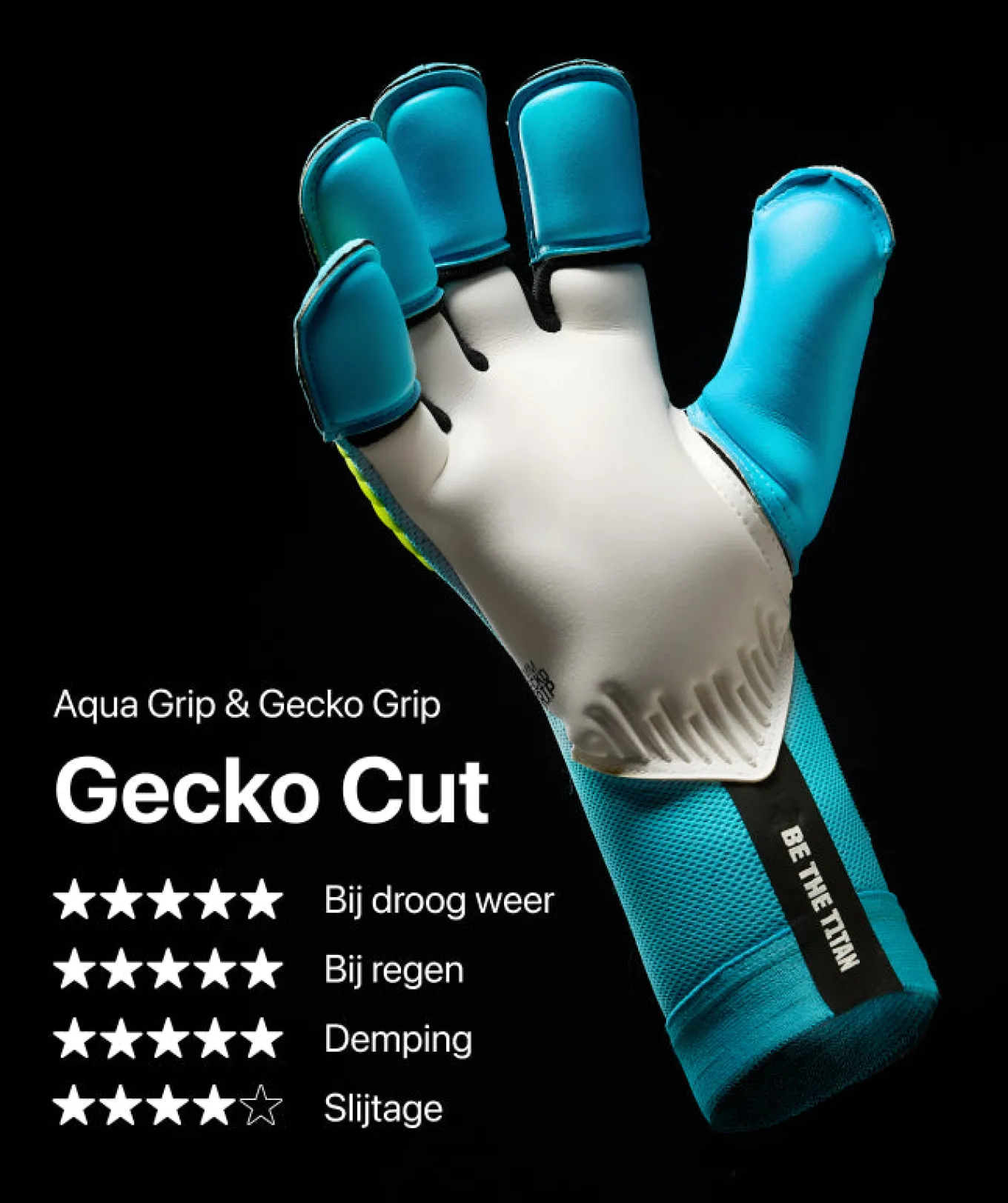 T1TAN Met Fingersave | Keepershandschoenen Voor Kinderen^Rebel 2.0 Sky Blue Junior Pro (FP)