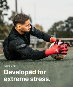 T1TAN Keepershandschoenen Voor Kinderen | Met Fingersave^Rebel 2.0 Solar Red Junior Pro (FP)