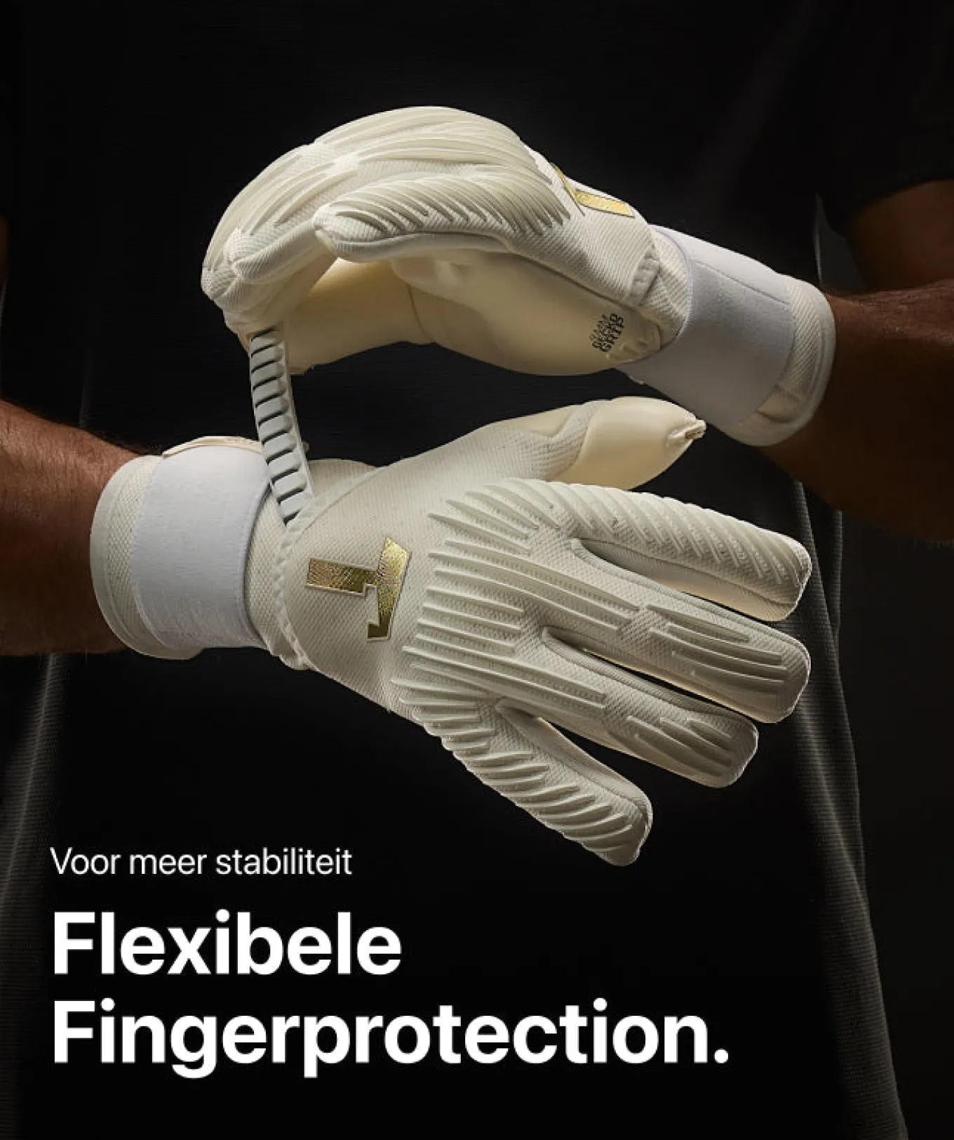 T1TAN Met Fingersave | Keepershandschoenen Voor Kinderen^Rebel 2.0 White-Out Junior Pro (FP)