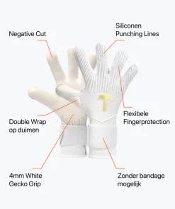 T1TAN Met Fingersave | Keepershandschoenen Voor Kinderen^Rebel 2.0 White-Out Junior Pro (FP)