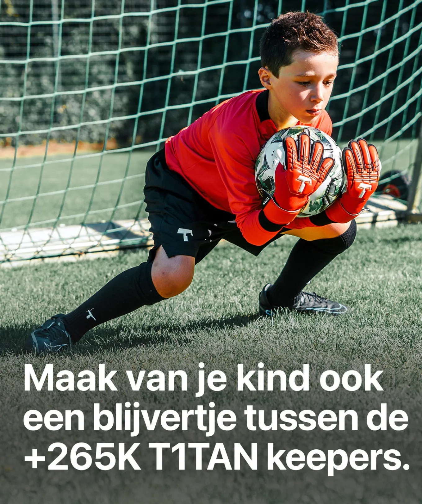 T1TAN Beast Collectie | Keepershandschoenen Voor Kinderen^Red Beast Junior 3.0