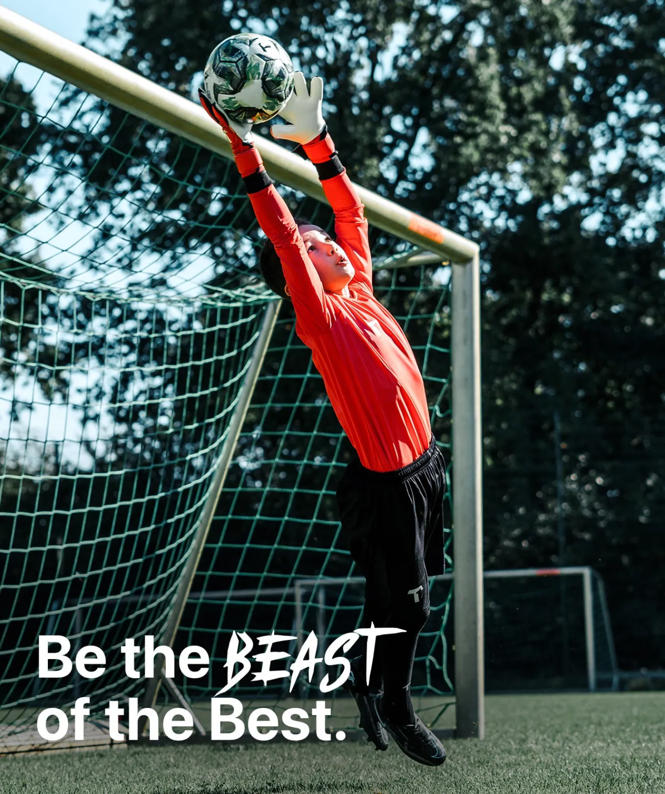 T1TAN Beast Collectie | Keepershandschoenen Voor Kinderen^Red Beast Junior 3.0